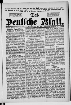 Das deutsche Blatt vom 09.03.1893