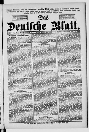 Das deutsche Blatt vom 10.03.1893