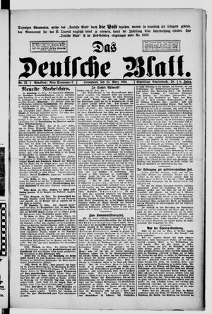 Das deutsche Blatt vom 25.03.1893