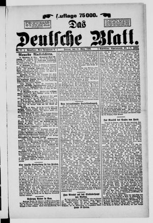 Das deutsche Blatt vom 31.03.1893