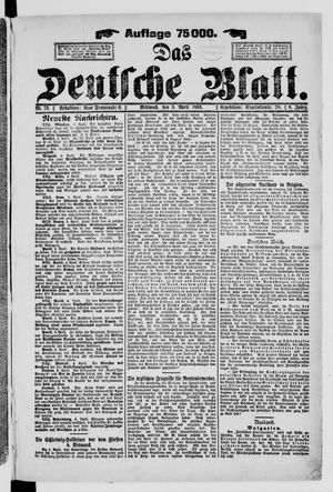 Das deutsche Blatt vom 05.04.1893
