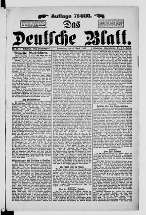 Das deutsche Blatt vom 06.04.1893
