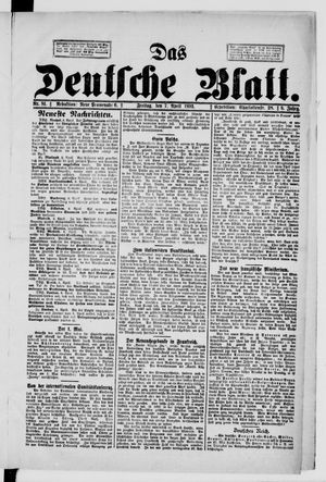 Das deutsche Blatt vom 07.04.1893