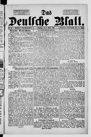 Das deutsche Blatt on Apr 9, 1893