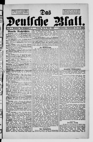 Das deutsche Blatt vom 11.04.1893