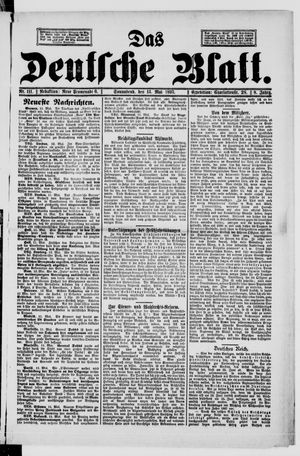 Das deutsche Blatt on May 13, 1893