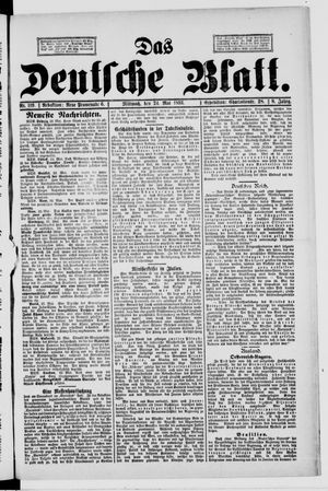 Das deutsche Blatt on May 24, 1893
