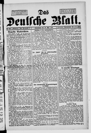 Das deutsche Blatt vom 27.05.1893