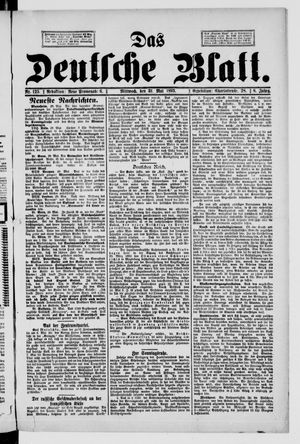 Das deutsche Blatt vom 31.05.1893