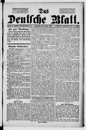 Das deutsche Blatt vom 18.06.1893