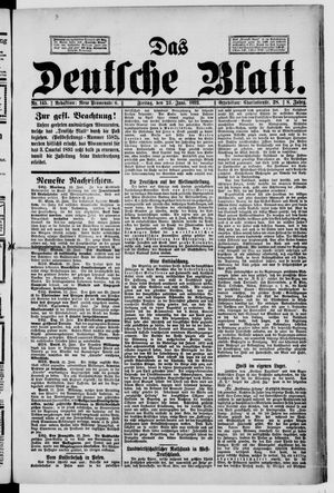 Das deutsche Blatt vom 23.06.1893