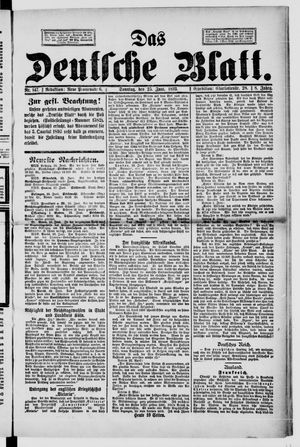 Das deutsche Blatt vom 25.06.1893