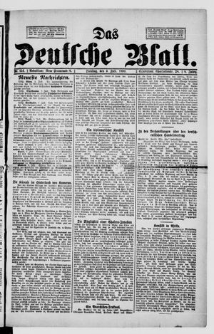 Das deutsche Blatt vom 04.07.1893
