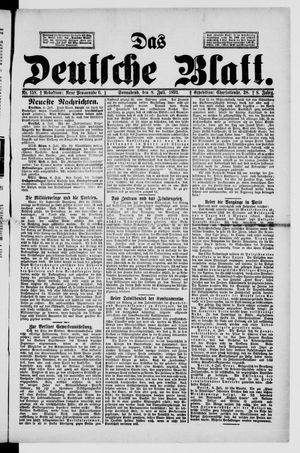 Das deutsche Blatt on Jul 8, 1893