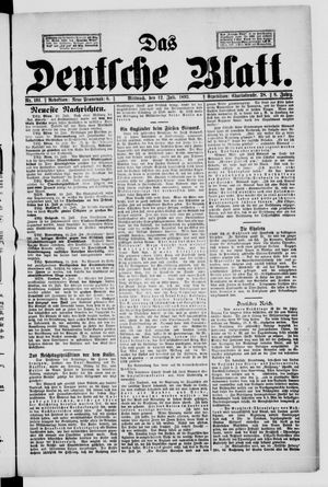Das deutsche Blatt vom 12.07.1893