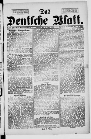 Das deutsche Blatt vom 16.07.1893