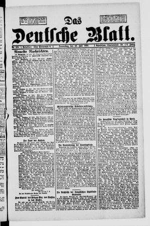 Das deutsche Blatt vom 20.07.1893