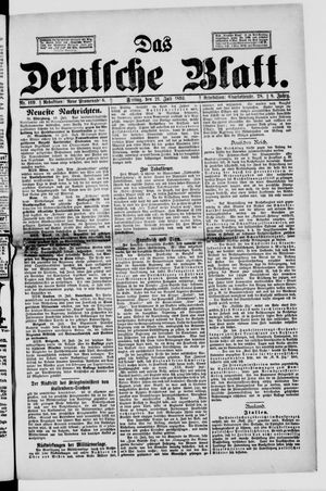 Das deutsche Blatt vom 21.07.1893