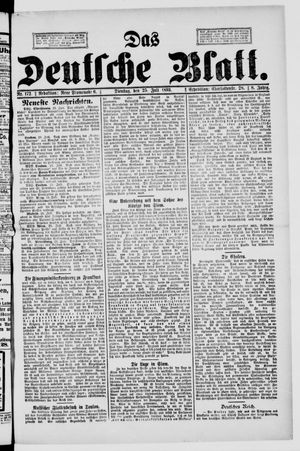 Das deutsche Blatt on Jul 25, 1893