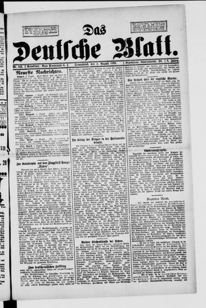 Das deutsche Blatt vom 05.08.1893