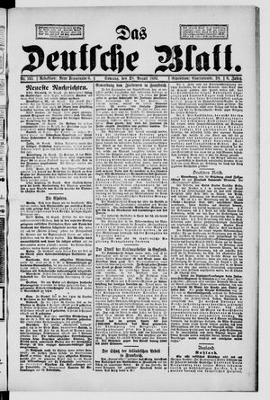 Das deutsche Blatt vom 20.08.1893
