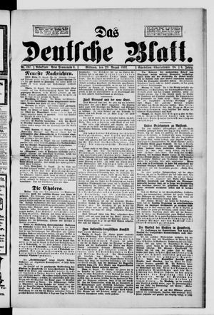 Das deutsche Blatt vom 23.08.1893
