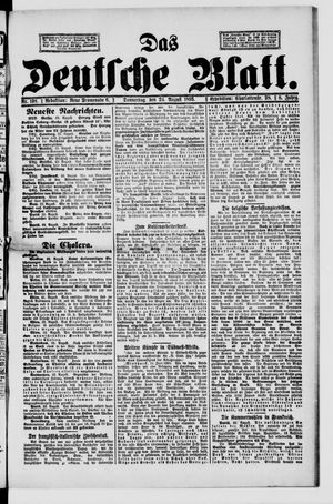 Das deutsche Blatt on Aug 24, 1893