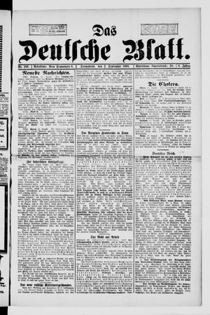 Das deutsche Blatt vom 02.09.1893