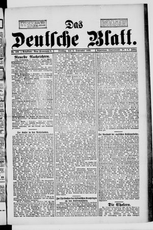 Das deutsche Blatt vom 05.09.1893
