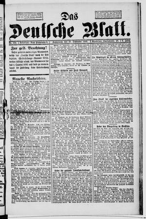 Das deutsche Blatt vom 23.09.1893