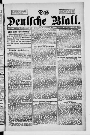 Das deutsche Blatt vom 29.09.1893