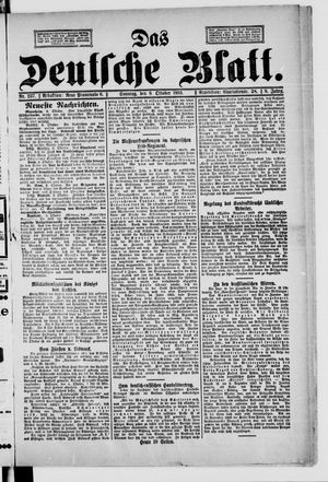 Das deutsche Blatt vom 08.10.1893
