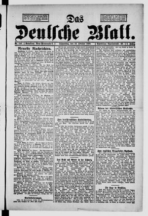 Das deutsche Blatt vom 12.10.1893