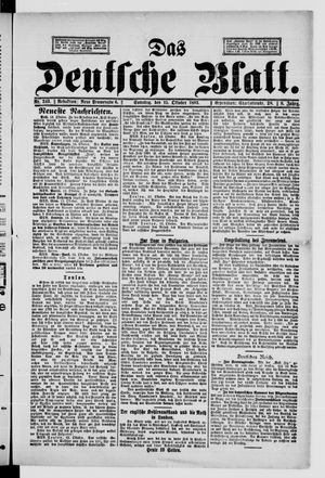 Das deutsche Blatt vom 15.10.1893