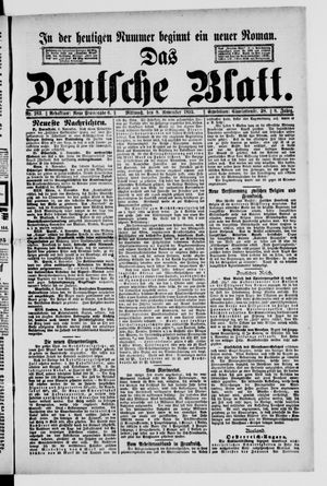 Das deutsche Blatt vom 08.11.1893