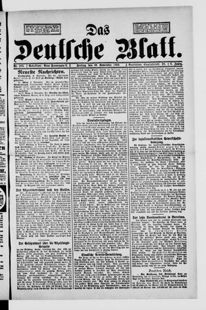 Das deutsche Blatt vom 10.11.1893