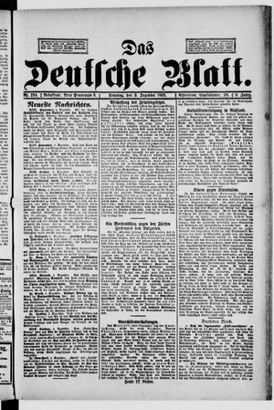 Das deutsche Blatt vom 03.12.1893