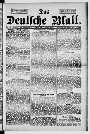 Das deutsche Blatt vom 05.12.1893