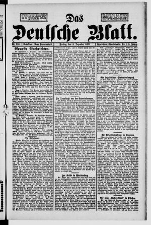 Das deutsche Blatt on Dec 8, 1893