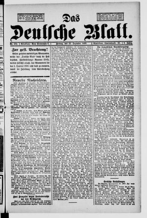 Das deutsche Blatt vom 15.12.1893