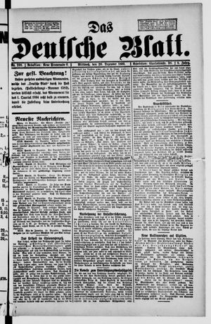 Das deutsche Blatt vom 20.12.1893