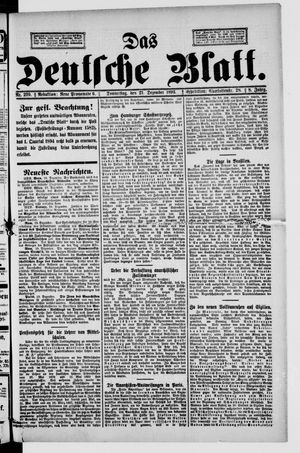 Das deutsche Blatt vom 21.12.1893