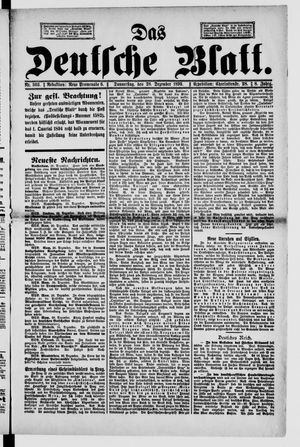 Das deutsche Blatt vom 28.12.1893
