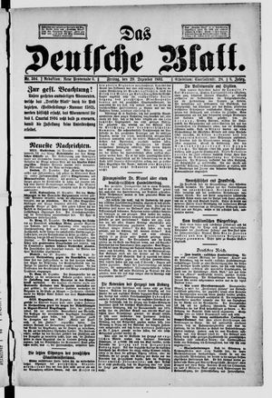 Das deutsche Blatt vom 29.12.1893