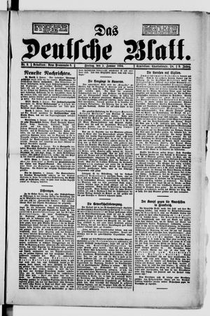 Das deutsche Blatt vom 05.01.1894