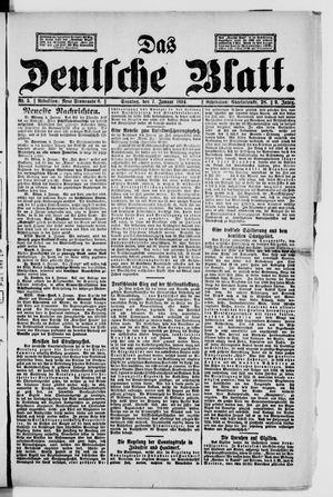 Das deutsche Blatt vom 07.01.1894