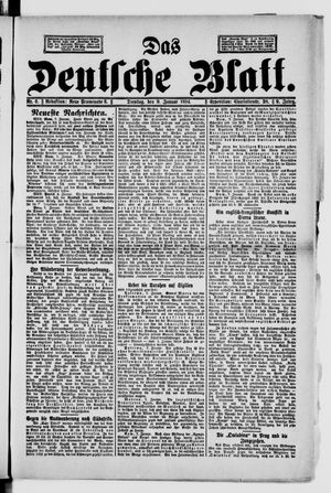 Das deutsche Blatt on Jan 9, 1894