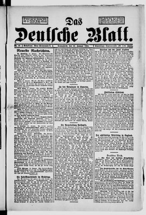 Das deutsche Blatt on Jan 13, 1894