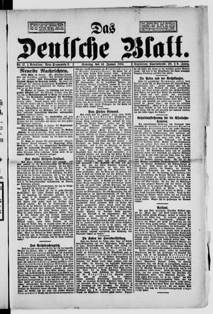 Das deutsche Blatt vom 14.01.1894