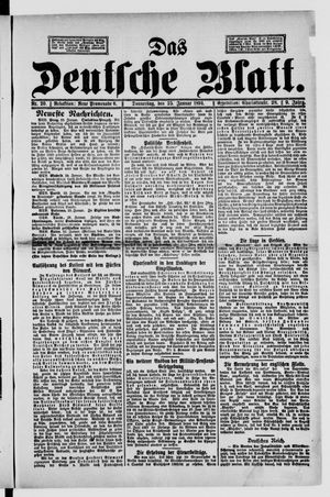 Das deutsche Blatt vom 25.01.1894